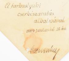 1929 Farkaslyuk, cserkészavatás zenekar fotólap