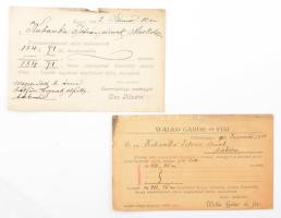 1900 2 felvidéki üzem reklám levelezőlapja Csermelyvölgyi vasgyár, Walkó Gábor Göllnitzbánya