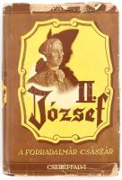 Padover, [Saul Kussiel]: II. József, a császár-forradalmár. 1741-1790. Ford.: Vas István. Nagy idők, nagy emberek 7. köt. Bp., [1943], Cserépfalvi, 1 (címkép) t.+ 431+(1) p.+ 6 t. A borítórajz Kádár György munkája. Kiadói aranyozott félvászon-kötés, nagyrészt jó állapotban, erősebben sérült kiadói papír védőborítóban.