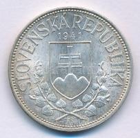Szlovákia 1941. 20K Ag "Cirill és Metód" T:AU,XF patina Slovakia 1941. 20 Korun Ag "S...
