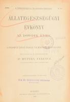 Állategészségügyi évkönyv az 1899-dik évre. Szerk.: Hutyra Ferenc. Tizenharmadik évfolyam. Bp., 1900, Franklin, 4+240 p. Átkötött félvászon - kötés, kopott borítóval, az elülső táblán sérüléssel, régi volt könyvtári példány.