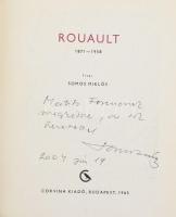 Somos Miklós: Rouault 1871-1958. DEDIKÁLT! A Művészet Kiskönyvtára LXI. Bp., 1965, Corvina. Kiadói papírkötés, az elülső borító hiányzik, a hátsó borító sérült.