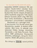 Aucasin és Nicolete. Ófrancia széphistória. Ford.: Tóth Árpád. Bp., 1957, Magyar Helikon, (Gyoma, Kn...