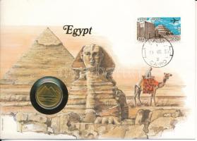 Egyiptom 1984. 5p felbélyegzett borítékban, bélyegzéssel T:UNC  Egypt 1984. 5 Piastres in envelope with stamp and cancellation C:UNC