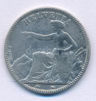 Svájc 1850A 2Fr Ag Ülő Helvetia T:F Switzerland 1850A 2 Francs Ag Helvetia seated C:F Krause KM#10