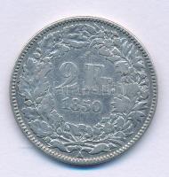 Svájc 1850A 2Fr Ag "Ülő Helvetia" T:F
Switzerland 1850A 2 Francs Ag "Helvetia seated...