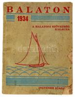 Balaton 1934. A Balatoni Szövetség Kalauza 96p. Enyhén sérült papírborítóval