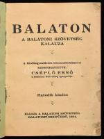 Balaton 1934. A Balatoni Szövetség Kalauza 96p. Enyhén sérült papírborítóval