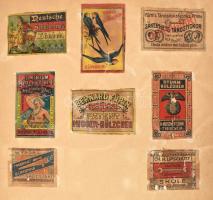 Kb 1000 darabos gyufacímke gyűjtemény, benne háború előtti darabok (26 db), füzetbe ragasztva