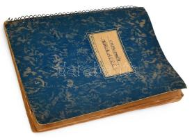 Kb 1000 darabos gyufacímke gyűjtemény, benne háború előtti darabok (26 db), füzetbe ragasztva