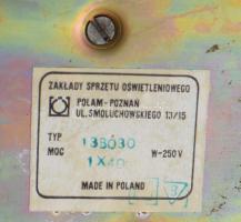 Lengyel historizáló asztali lámpa, dobozban, m: 26 cm