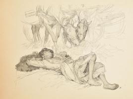 Ludwig Koch: Skizzen aus dem Kriegshofquartier. Wien,(1914),L. W. Seidel & Sohn, 4 p.+46 t. Néme...