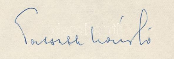 1970 Passuth László (1900-1979) író autográf aláírásával ellátott gépelt levele író kolleginának ado...