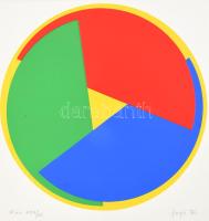 Fajó János (1937-2018): Kör, 1975. Szitanyomat, papír. Jelzett. Számozott: XXX/XI. d: 28 cm. Lapméret: 30,5x29 cm