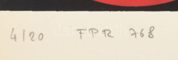 Joláthy Attila (1927-1998): FPR 768, 1976. Szitanyomat, papír, jelzett, számozott (4/20). 30x28,5 cm...