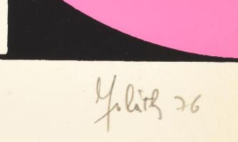 Joláthy Attila (1927-1998): FPR 768, 1976. Szitanyomat, papír, jelzett, számozott (4/20). 30x28,5 cm...