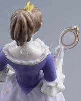 Hollóházi tükrös nő. Jelzett, hibátlan, m: 28 cm