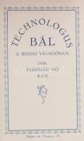 1930 Technológus Bál táncrend aranyozott vászon borítóval