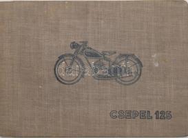 1949 Csepel 125/49 motorkerékpár használati és kezelési utasítás 164p. Képekkel, egészvászon kötésben