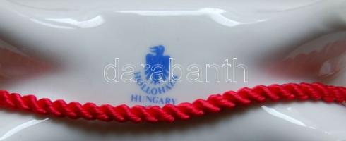 Hollóházi porcelán emlékkulacs két pohárkával, Határőrség Zalaegerszeg felirattal és eredeti dobozáb...