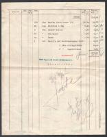 1942 Colonus Kereskedelmi R.T. fejléces számla, 2 oldalas