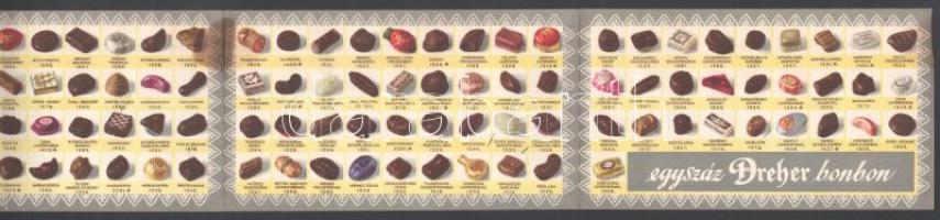 cca 1930 Dreher bonbonok - Egyszáz Dreher bonbon. Képes termékismertető leporelló, mind a 100 Dreher...