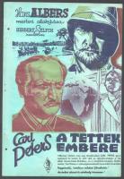 cca 1941 Carl Peters, A tettek embere, Hans Albers mesteri alakítása, filmplakát, papír, szakadással...