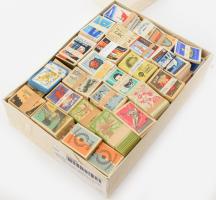 Óriási magyar gyufacímke gyűjtemény, kb 16-20 000 darab, szépen rendezve, kötegelve, dobozban