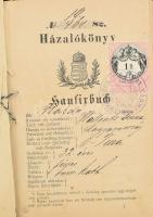 cca 1880 3 db házalókönyv 1880-as évekbeli bejegyzésekkel, sok pecséttel