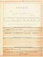 1938 Zsidó pár (Pick Éva és Pelz István) esküvőjére kapott dísztáviratok gyűjteménye. Kb 50 db egész...