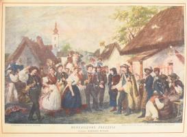 1938 Zsidó pár (Pick Éva és Pelz István) esküvőjére kapott dísztáviratok gyűjteménye. Kb 50 db egész...