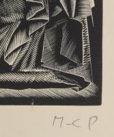 Molnár C. Pál (1894-1981): Imádkozunk érte. Fametszet, papír, utólagos jelzéssel, paszpartuban, 17×1...