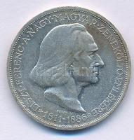 1936. 2P Ag "Liszt Ferenc" T:AU,XF patina Adamo P7.3