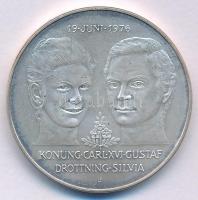 Svédország 1976. 50K Ag &quot;XVI. Károly Gusztáv és Szilvia esküvője&quot; T:AU kis patina  Sweden 1976. 50 Kronor Ag &quot;Wedding of King Carl XVI Gustaf and Queen Silvia&quot; C:AU small patina  Krause KM#854