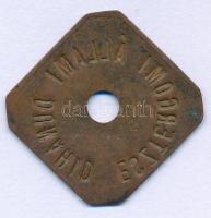 ~1871-1900. "Esztergomi Állami Dunahíd" bronz bárca (25x26mm) T:XF