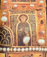 Kovács Éva, Lovag Zsuzsa: A magyar koronázási jelvények. Bp., 1980, Corvina. Egészoldalas, színes fo...