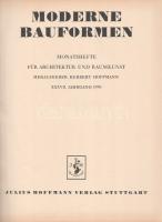 Moderne Bauformen. Monatshefte für Architektur und Raumkunst. Herausgegeber Herbert Hoffmann. XXXVII...