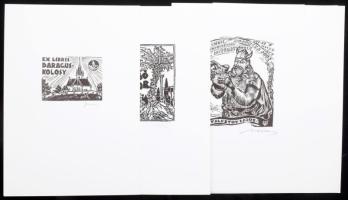 2002 A magyar KBK ajándéka 29. Exlibris-kongresszus résztvevőinek. Mappa 5 db jelzett ex libris-szel...