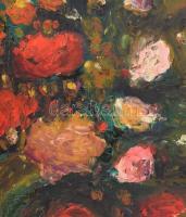 Jelzés nélkül: Csendélet. Olaj, vászon, egy kis szakadással enyhén sérült keretben. újrafeszítést ig...