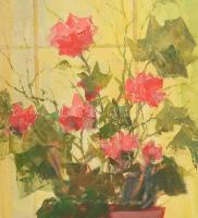 Nagy jelzéssel: Csendélet. Olaj, vászon, keretben. 80x50 cm