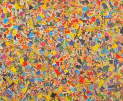 Jelzés nélkül: Modern kollázs. Vegyes technika, farost 130x77 cm