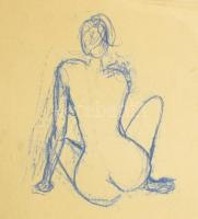 Szoó Dominika: 11 db grafika Rézkarc, film, ceruza, pasztel papír, jelzettek, 30x40 cm ig