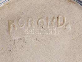 Korondi régebbi váza, jelzett, mázsérüléssel, m: 17 cm