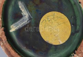 Mezőtúri virágos kancsó, mázhibával, m: 26,5 cm