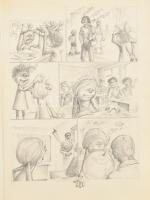 Jelzés nélkül: Csip-csup (képregény 7 lapon). Ceruza, papír, jelzés nélkül, 2 db paszpartuban. 30,5x...