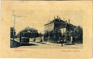 1912 Szombathely, Frigyes főherceg laktanya, villamos. W.L. Bp. 5545. 1911-14. (r)