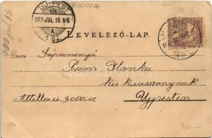 1900 Miskolc, Rudolf laktanya, villamos. Gedeon A. kiadása (EK)