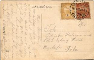 1910 Miskolc, Széchenyi utca, villamosok, üzletek. W.L. Bp. 6185. 6964. (EB)