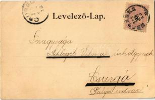 1900 Szabadka, Subotica; Kossuth utca, villamos. Heumann Mór kiadása / street, tram (EK)