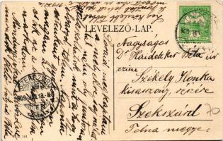 1909 Temesvár, Timisoara; Küttl tér, villamosok. W.L. 141. / square, trams